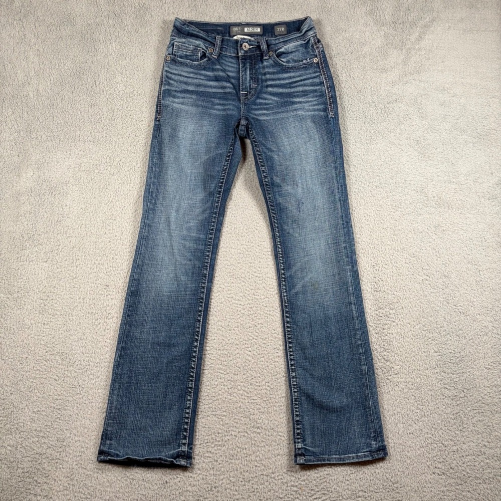 BKE Aiden Bootcut Jeans Men's 27R (27x31) Medium Wash Blue‎ Denim Cowboy Western